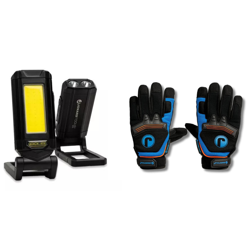 Jonard Tools 360 Pivoting Worklight + FREE Work Gloves from Columbia Safety